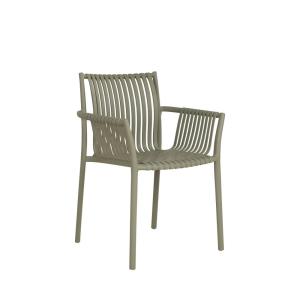 Lot de 4 chaises de jardin en plastique - Vert