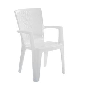 Lot de 4 chaises empilables avec accoudoirs en polypropylèn…