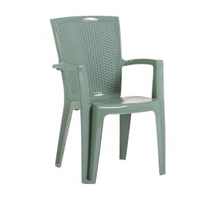 Lot de 4 chaises empilables avec accoudoirs en polypropylèn…