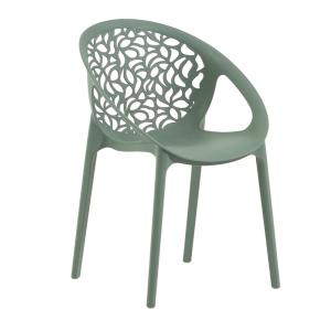 Lot de 4 chaises empilables en polypropylène renforcé verte…
