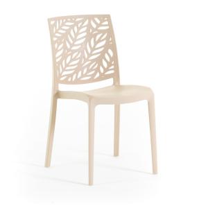 Lot de 4 chaises en polypropylène avec fibre de verre crème…