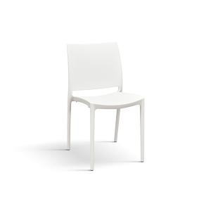 Lot de 4 chaises en polypropylène blanches