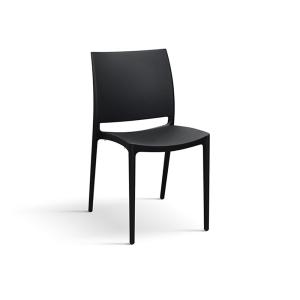 Lot de 4 chaises en polypropylène noires