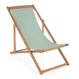 Lot de 4 chaises longues inclinables en bois d'acacia et te…