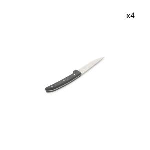 Lot de 4 Couteau à steak argent en métal 23cm