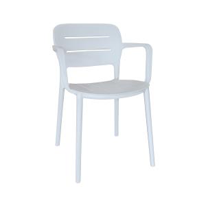 Lot de 4 fauteuils blanc extérieur en polypropylène