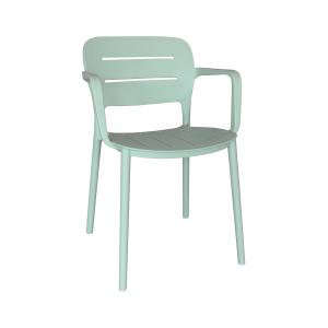 Lot de 4 fauteuils vert extérieur en polypropylène