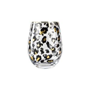 Lot de 4 gobelets en verre 52cl motif léopard