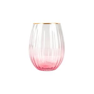 Lot de 4 gobelets en verre 59cl rose