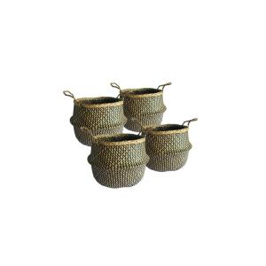 Lot de 4 paniers de rangement en jonc de mer naturel 25 x 2…