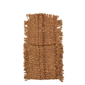 Lot de 4 porte-couverts en coton marron 13x25 cm