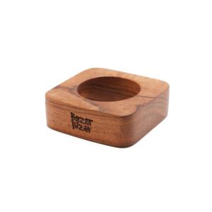Lot de 4 ronds de serviette en bois de teck naturel 6x6 cm
