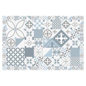 Lot de 4 - Set de table en vinyle bleu carreaux de ciment 3…