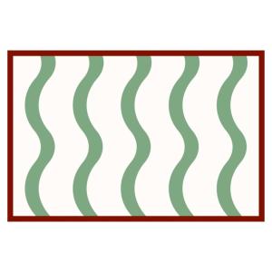 Lot de 4 - Set de table en vinyle vert motif graphique 30x5…