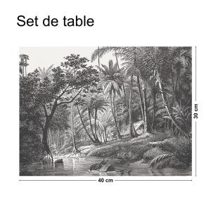 Lot de 4 sets de table - 40x30 cm - Gris - 99DECO