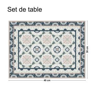 Lot de 4 sets de table L 40xl 30cm Multicolore Carreaux de…