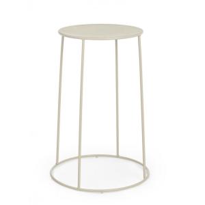 Lot de 4 tables basses en acier beige