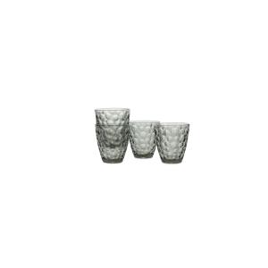 Lot de 4 Verre à boire gris en verre 22cl
