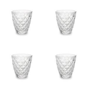 Lot de 4 Verre à boire transparent en verre 22cl