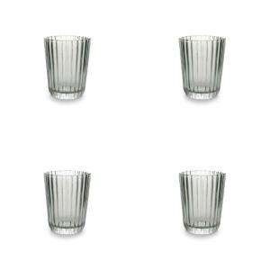 Lot de 4 verre à boire vert en verre 26cl