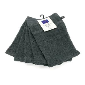 Lot de 5 gants de toilette Anthracite 15x21cm
