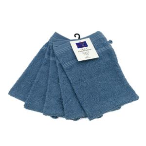 Lot de 5 gants de toilette Bleu 15x21cm