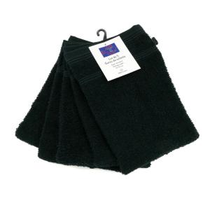 Lot de 5 gants de toilette Noir 15x21cm