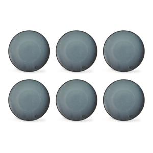 Lot de 6 assiette bleu en porcelaine 21cm