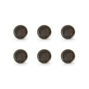 Lot de 6 assiette bleu en porcelaine 9xh2cm