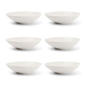 Lot de 6 assiette creuse blanc en porcelaine 21xh5cm