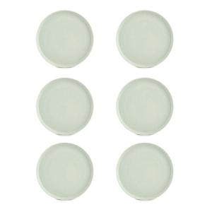 Lot de 6 assiette vert en porcelaine 27,5cm