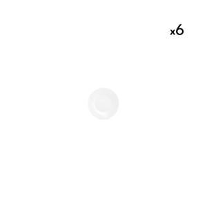 Lot de 6 assiettes blanc en porcelaine 15,5cm