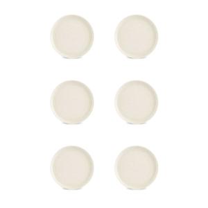 Lot de 6 assiettes blanc en porcelaine 19,5cm