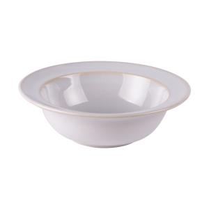 Lot de 6 assiettes creuse    19 cm  blanc en grès