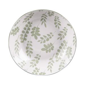 Lot de 6 assiettes creuse 20 cm   vert en porcelaine