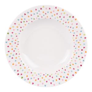 Lot de 6 assiettes creuse   22 cm  blanc en porcelaine