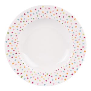 Lot de 6 assiettes creuse   22 cm  blanc en porcelaine H3.5