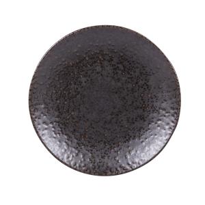 Lot de 6 assiettes creuse   22 cm  en faïence  marron