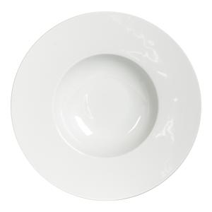 Lot de 6 assiettes creuse   23 cm  blanc en porcelaine