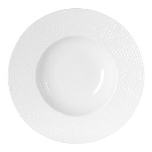 Lot de 6 assiettes creuse   23 cm  blanc en porcelaine H5