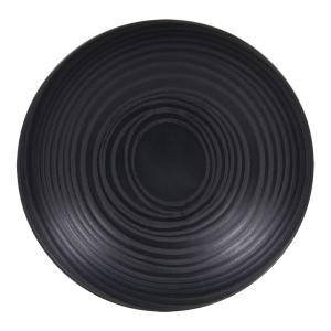 Lot de 6 assiettes creuse moon  22,5 cm  noir en grès