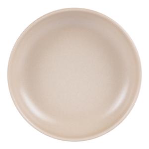 Lot de 6 assiettes creuse   sable 22 cm  beige en grès