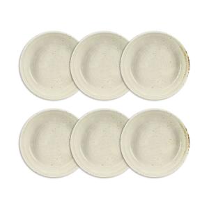 Lot de 6 assiettes creuses 15,5cm en porcelaine beige