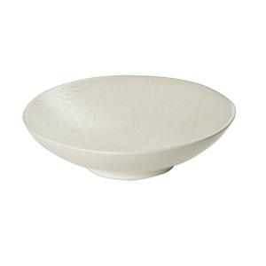 Lot de 6 assiettes creuses    19 cm  blanc en grès