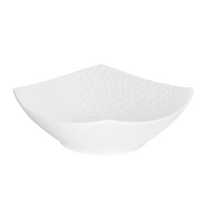 Lot de 6 assiettes creuses   19 cm  blanches en porcelaine