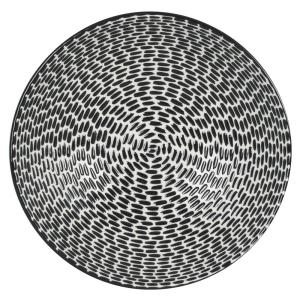 Lot de 6 assiettes creuses   19 cm  noires en grès