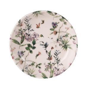 Lot de 6 assiettes creuses   19 cm  vertes en faïence