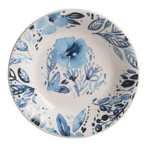 Lot de 6 assiettes creuses   20,5 cm  blanc en faïence
