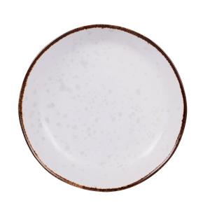 Lot de 6 assiettes creuses   20 cm  blanc en grès