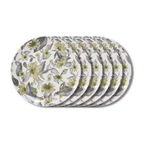 Lot de 6 assiettes creuses   20 cm  multicolores en porcela…
